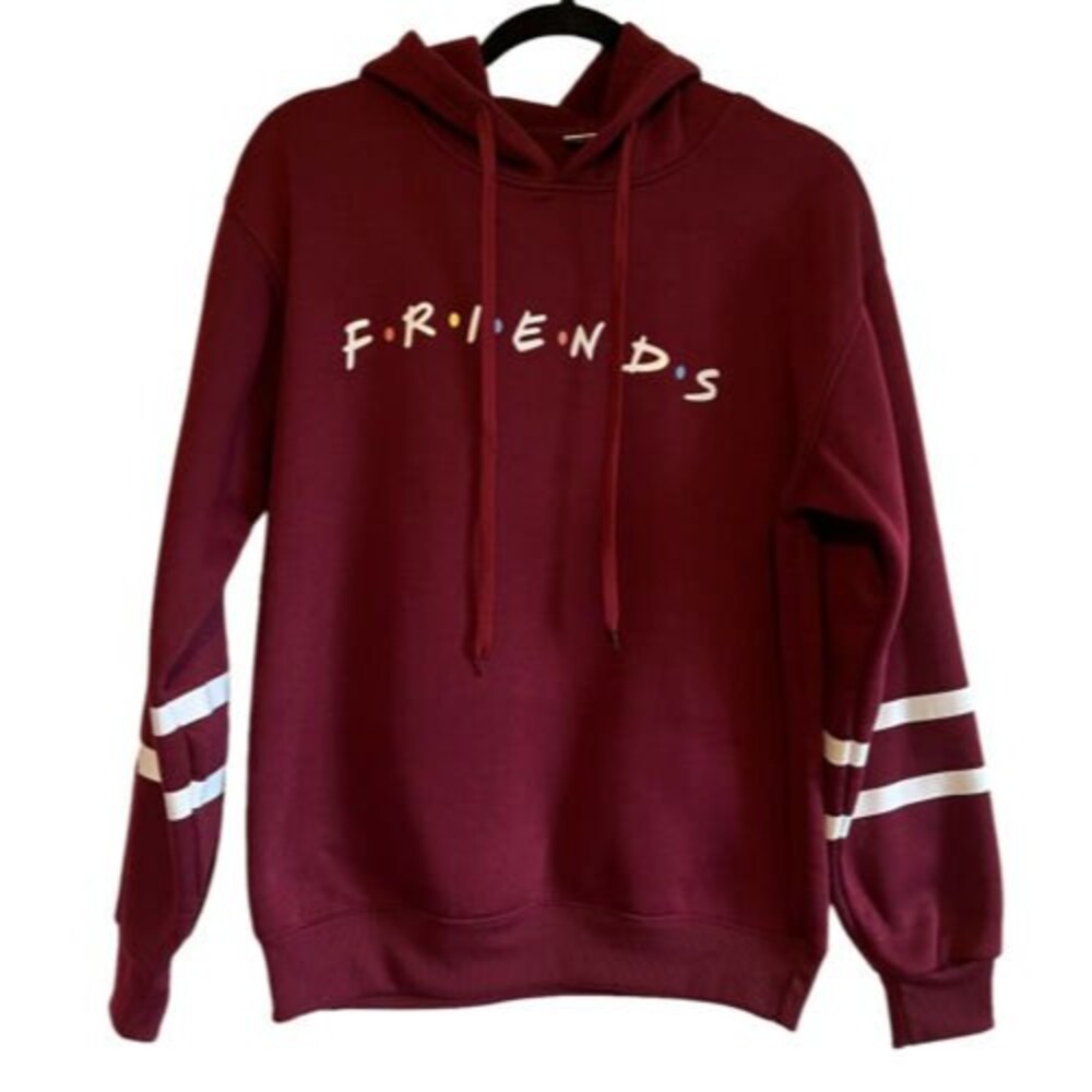 Friends TV Show Woman’s Small Red Hooded Sweatshirt